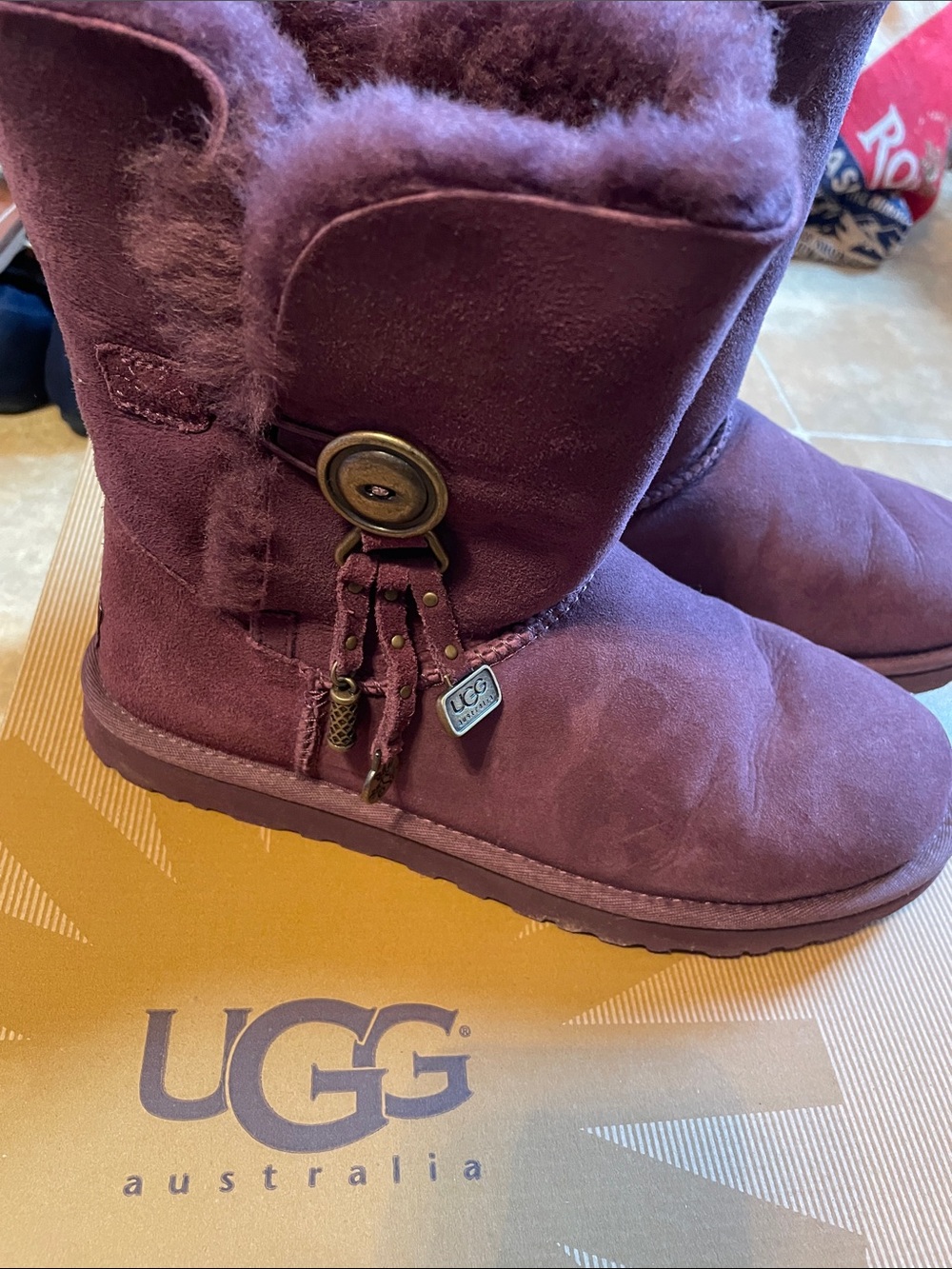 UGG Women's Button Boot in Plum